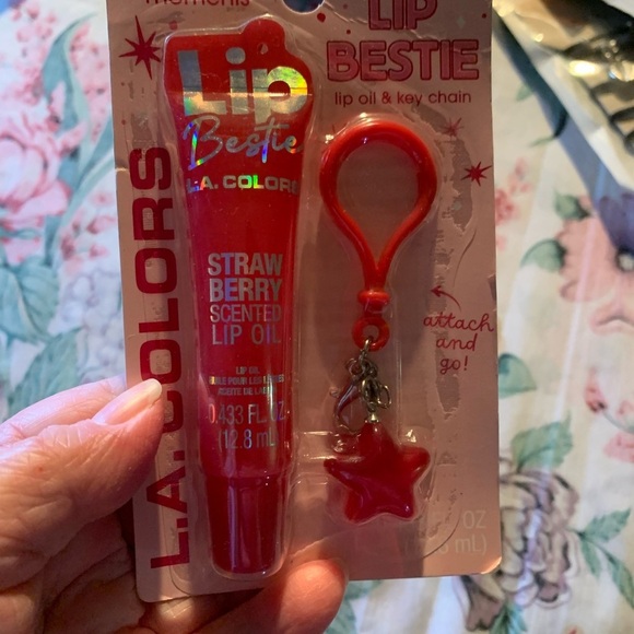 L.A. Colors Other - L.A. Colors Lip Bestie Lip Oil with Key Chain Strawberry Flavor